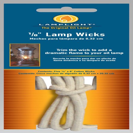 LAMPLIGHT Hooper 1/8 in. X 8 in. L Round Wick Shape Cotton Lamp Wick 5 pk, 5PK 9997